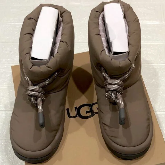 UGG Maxi Cozy Puffy Short Booties UGGPlush Warm Wool Blend Size Big Kid 4 EU 36 - Picture 4 of 14